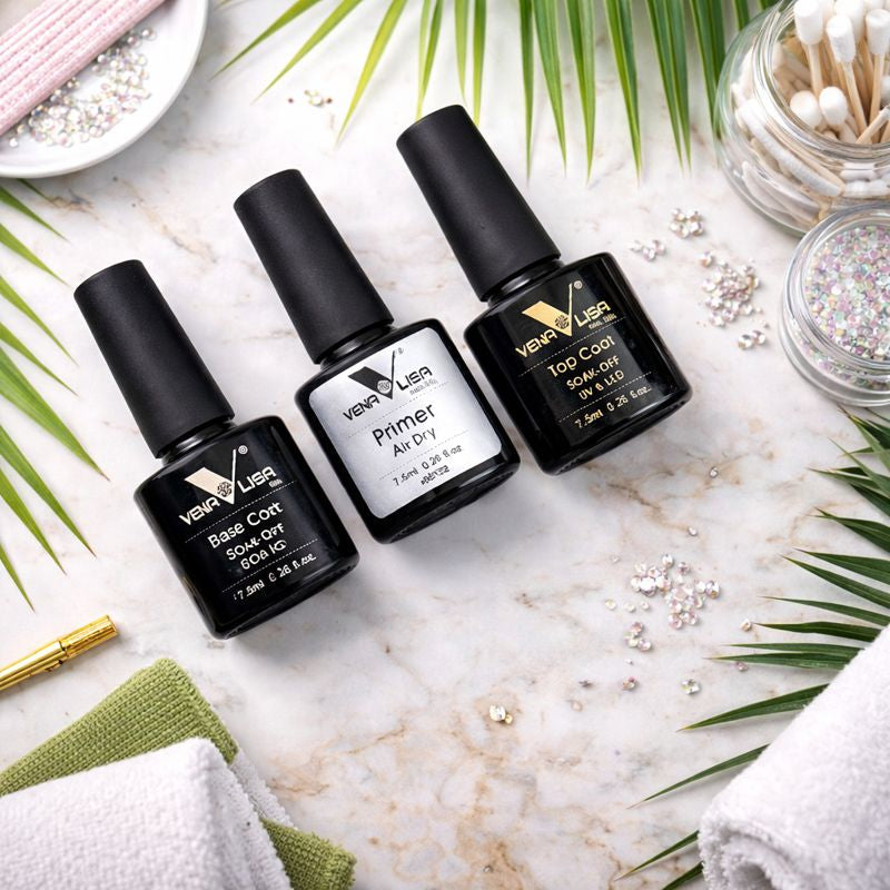 Primer, Base & Top Coat Set (TPO & HEMA-Free)